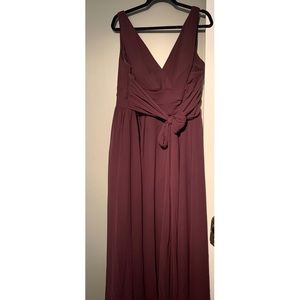 WToo Plum bridesmaid plus size dress